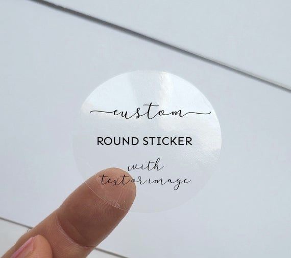 Round Sticker Clear image 1